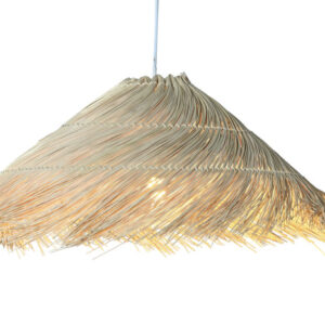 LAMPARA TECHO RATAN 62X62X20 HECHA A MANO NATURAL