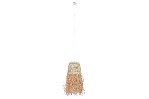 LAMPARA TECHO RATAN 30X30X60 HECHA A MANO NATURAL - Imagen 5