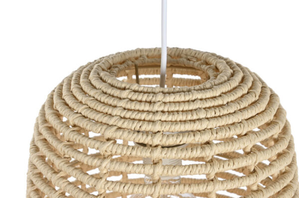 LAMPARA TECHO RATAN 30X30X60 HECHA A MANO NATURAL - Imagen 3