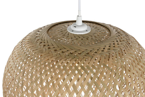 LAMPARA TECHO RATAN 40X40X70 HECHA A MANO NATURAL - Imagen 4