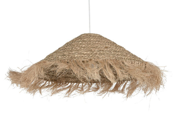 LAMPARA TECHO FIBRA SEAGRASS 70X70X25 NATURAL - Imagen 2