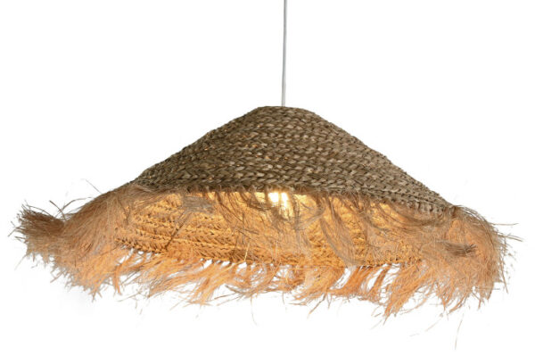 LAMPARA TECHO FIBRA SEAGRASS 70X70X25 NATURAL