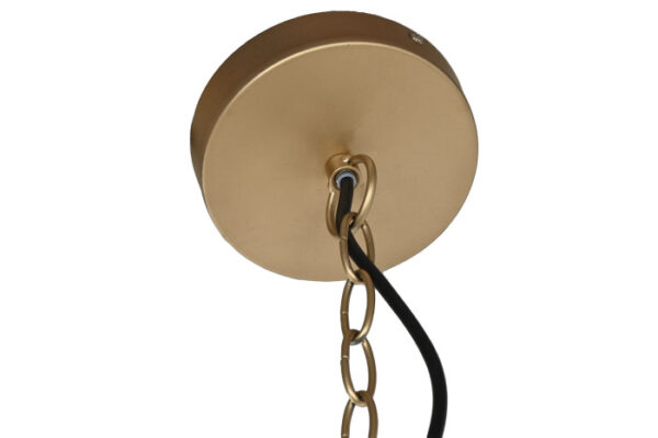 LAMPARA TECHO METAL MADERA 70X70X157 BOLAS NATURAL - Imagen 6