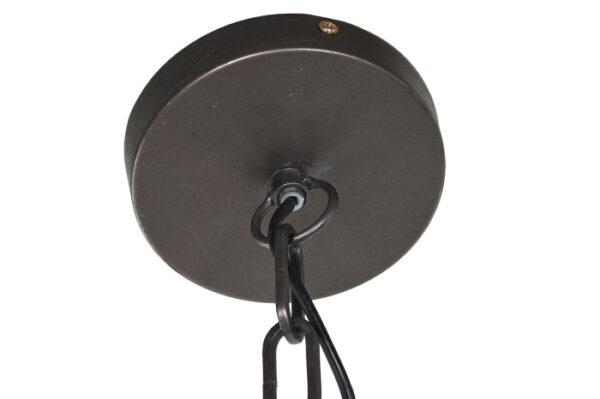 LAMPARA TECHO METAL MADERA 61X61X117 BOLAS NATURAL - Imagen 3