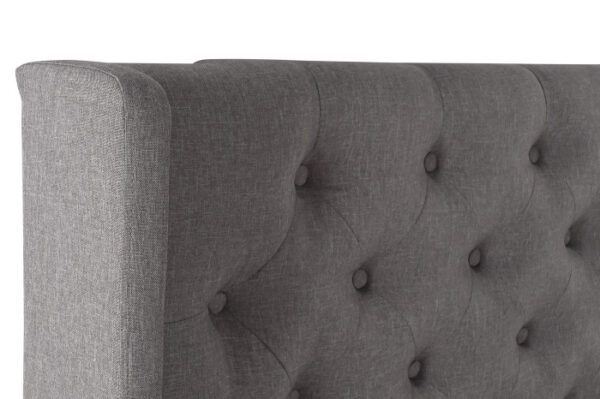 CABECERO CAMA POLIESTER 194X20X170 CAPITONE GRIS - Imagen 4