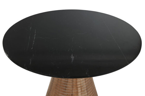 MESA COMEDOR ACACIA MARMOL 115X115X76 NEGRO - Imagen 2