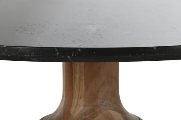 MESA COMEDOR ACACIA MARMOL 115X115X76 NEGRO - Imagen 3