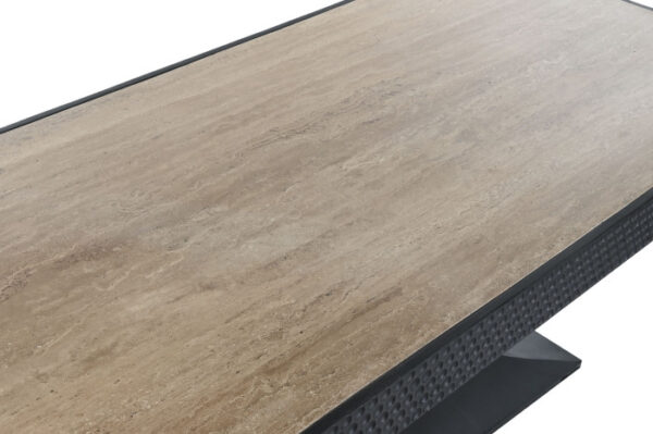 MESA COMEDOR MADERA MARMOL 200X100X80 TRAVERTINO - Imagen 3