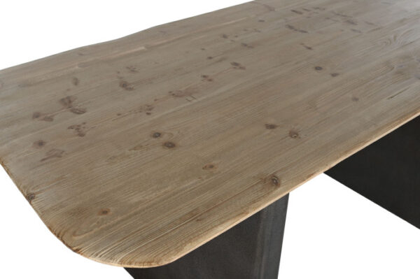MESA COMEDOR ABETO 200X90X75 MARRON OSCURO - Imagen 2