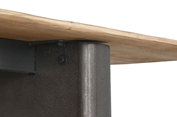 MESA COMEDOR MADERA MARMOL 200X100X80 TRAVERTINO - Imagen 2