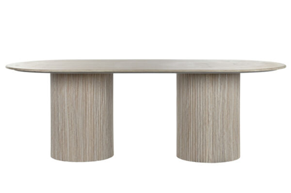MESA OVALADA COMEDOR GRANITO 220X100X75 SIMIL MARM