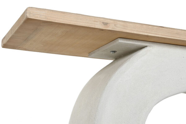CONSOLA ABETO MDF 120X38X82 RUGOSO BLANCO - Imagen 4