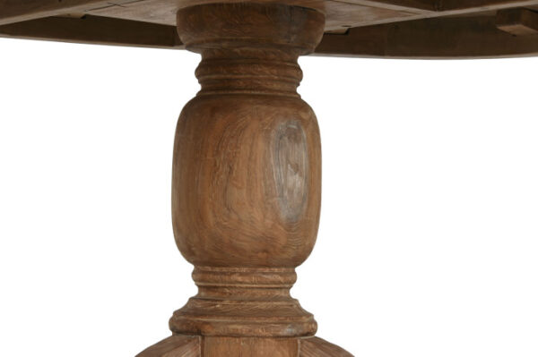 MESA COMEDOR TECA 220X110X78 DOBLE SOPORTE NATURAL - Imagen 6