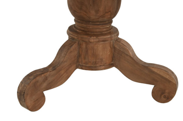 MESA COMEDOR TECA RECICLADA 160X160X78 PIE - Imagen 7