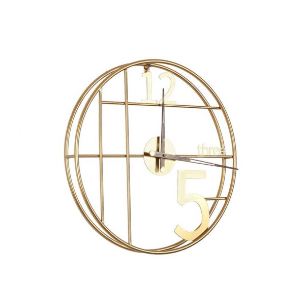 RELOJ PARED METAL DORADO
