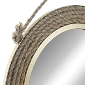 ESPEJO METAL CRISTAL 46X2X46 DORADO