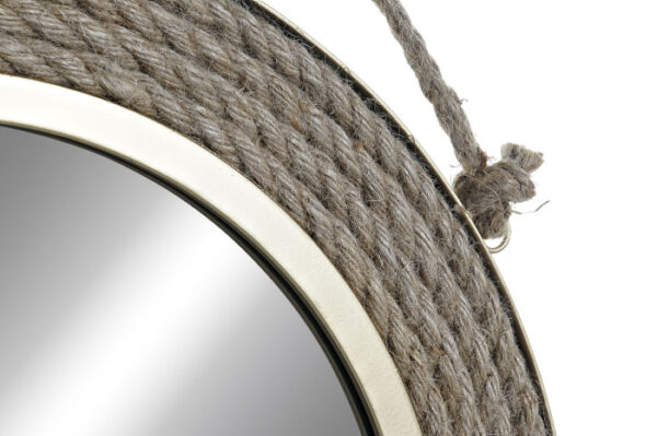ESPEJO METAL CRISTAL 46X2X46 DORADO - Imagen 3