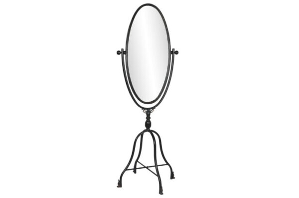 ESPEJO VESTIDOR METAL CRISTAL 61X62X174 NEGRO