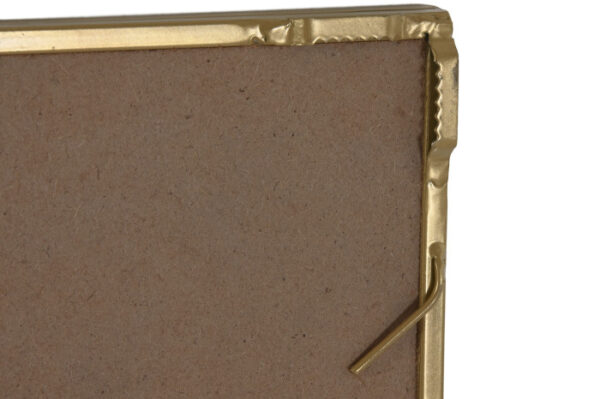 ESPEJO HIERRO CRISTAL 90X2X90 DORADO - Imagen 2