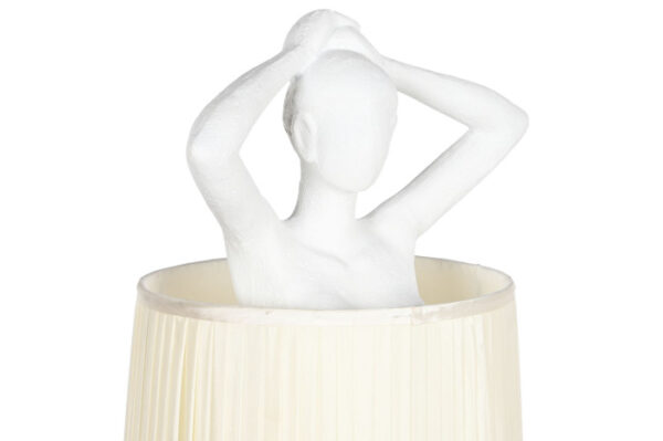 LAMPARA PIE RESINA 46X41X137,5 BAILARINA BLANCO - Imagen 3