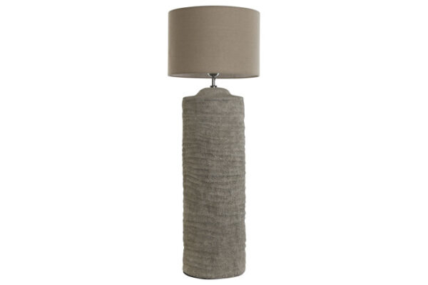 BASE LAMPARA CEMENTO 24X24X82 CON PANTALLA GRIS