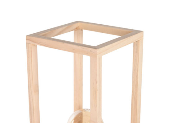 LAMPARA PIE PINO HIERRO 19X19X123 SIN BOMBILLAS - Imagen 2