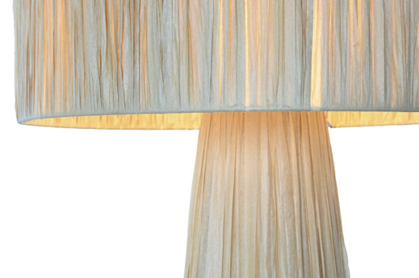 LAMPARA PIE RAFIA METAL 50X50X147 NATURAL - Imagen 4
