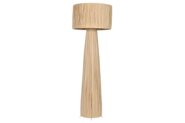LAMPARA PIE RAFIA METAL 50X50X147 NATURAL - Imagen 2