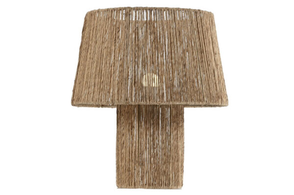 LAMPARA SOBREMESA YUTE METAL 37X37X42 NATURAL