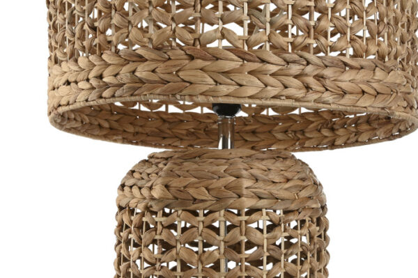 LAMPARA SOBREMESA FIBRA METAL 42X42X59 NATURAL - Imagen 2