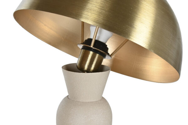 LAMPARA PIE METAL 31X31X92 CREMA - Imagen 2