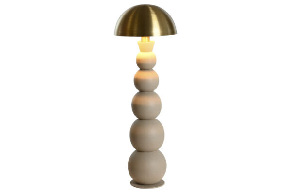LAMPARA PIE METAL 31X31X92 CREMA - Imagen 3