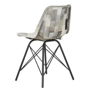SILLA METAL PIEL 45,5X52X79 SILLA METAL PIEL VACA