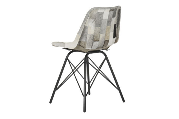 SILLA METAL PIEL 45,5X52X79 SILLA METAL PIEL VACA