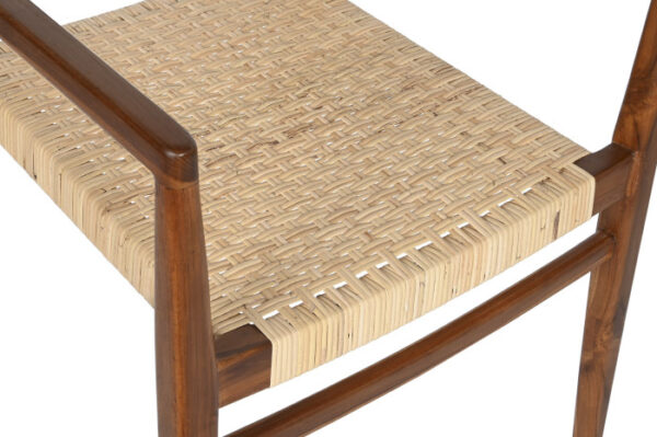 SILLA TECA RATAN 50X56X86 MARRON - Imagen 2