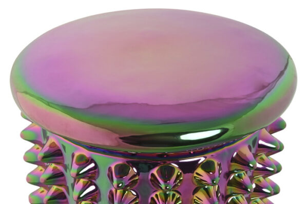 MESITA AUXILIAR PORCELANA 31X31X43 IRIDISCENTE - Imagen 3