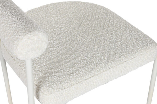 SILLA METAL POLIESTER 64X75X82 BUCLE BLANCO - Imagen 3