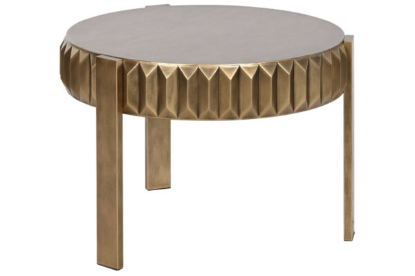 MESITA AUXILIAR METAL 62X62X50 DORADO - Imagen 2