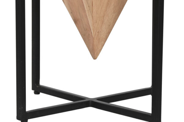 MESITA AUXILIAR ACACIA METAL 41X41X67 MARRON - Imagen 5