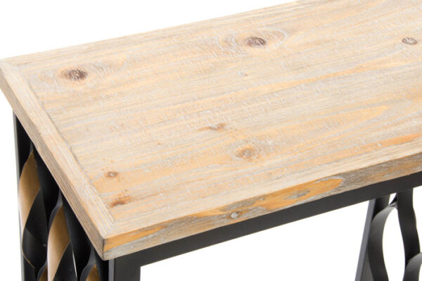 MESITA AUXILIAR SET 2 MADERA 64X34X65 INDUSTRIAL - Imagen 3