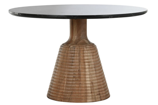 MESA COMEDOR ACACIA MARMOL 115X115X76 NEGRO
