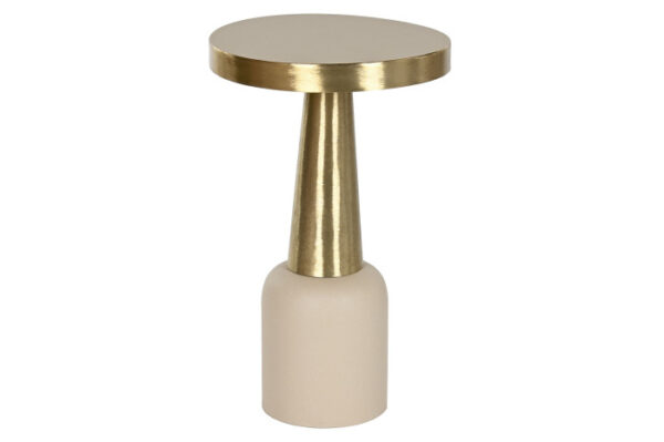 MESITA AUXILIAR METAL 40,5X40,5X65 CREMA