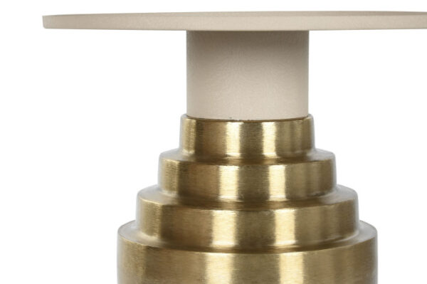 MESITA AUXILIAR METAL 46X46X52 CREMA - Imagen 2