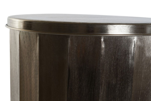 MESITA AUXILIAR SET 2 METAL 42X42X52 TAPA DORADO - Imagen 3