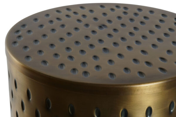 MESITA AUXILIAR SET 2 METAL 43X43X54 TAPA DORADO - Imagen 2