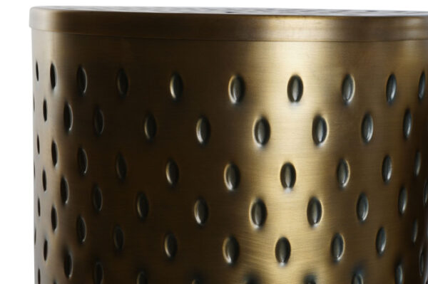 MESITA AUXILIAR SET 2 METAL 43X43X54 TAPA DORADO - Imagen 4