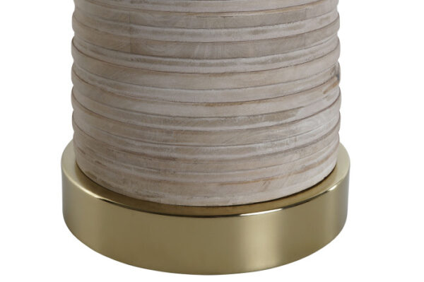 MESITA AUXILIAR METAL MADERA 41X41X53 NATURAL - Imagen 3