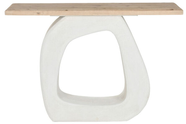 CONSOLA ABETO MDF 120X38X82 RUGOSO BLANCO
