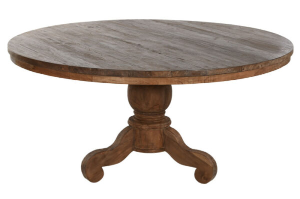 MESA COMEDOR TECA RECICLADA 160X160X78 PIE