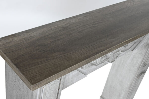 FRONTAL CHIMENEA ABETO MDF 113,7X26,5X101 BLANCO - Imagen 3